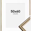 Ramme Horndal Guld 50x60 cm - Passepartout Hvid 35x45 cm
