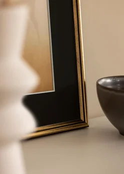 Ramme Horndal Guld 45x60 cm - Passepartout Sort 35x50 cm