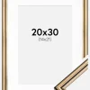 Ramme Horndal Guld 20x30 cm - Passepartout Hvid 15x22 cm