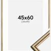 Ramme Horndal Guld 45x60 cm - Passepartout Hvid 35x50 cm