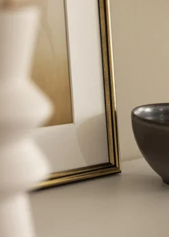 Ramme Horndal Guld 15x15 cm - Passepartout Hvid 10x10 cm