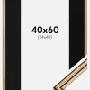 Ramme Horndal Guld 40x60 cm - Passepartout Sort 25x50 cm