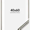 Ramme Horndal Sølv 40x60 cm - Passepartout Hvid 32,9x48,3 cm (A3+)