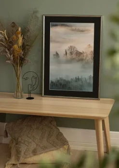 Ramme Horndal Sølv 35x50 cm - Passepartout Sort 9x12 inches