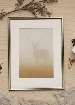 Ramme Horndal Sølv 40x50 cm - Passepartout Hvid 30x40 cm