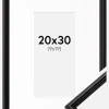 Ramme Horndal Sort 20x30 cm - Passepartout Hvid 10x20 cm