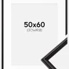 Ramme Horndal Sort 50x60 cm - Passepartout Hvid 15x20 inches