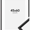 Ramme Horndal Sort 45x60 cm - Passepartout Hvid 35x50 cm