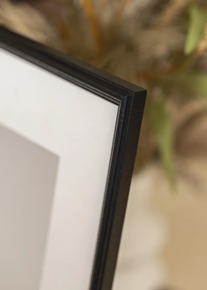 Ramme Horndal Sort 13x18 cm - Passepartout Hvid 9x12 cm