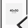 Ramme Horndal Sort 40x50 cm - Passepartout Hvid 28x35 cm