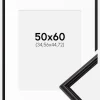Ramme Horndal Sort 50x60 cm - Passepartout Hvid 14x18 inches