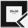 Ramme Horndal Sort 30x30 cm - Passepartout Sort 20x20 cm