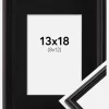 Ramme Horndal Sort 13x18 cm - Passepartout Sort 9x13 cm
