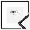 Ramme Horndal Sort 30x30 cm - Passepartout Hvid 20x20 cm