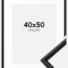 Ramme Horndal Sort 40x50 cm - Passepartout Hvid 30x40 cm