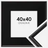 Ramme Horndal Sort 40x40 cm - Passepartout Sort 10x10 inches