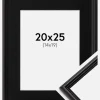 Ramme Horndal Sort 20x25 cm - Passepartout Sort 15x20 cm