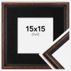 Ramme Horndal Valnød 15x15 cm - Passepartout Sort 10x10 cm