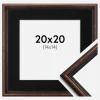 Ramme Horndal Valnød 20x20 cm - Passepartout Sort 15x15 cm