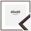 Ramme Horndal Valnød 60x60 cm - Passepartout Hvid 45x45 cm