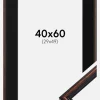Ramme Horndal Valnød 40x60 cm - Passepartout Sort 30x50 cm