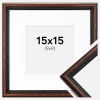 Ramme Horndal Valnød 15x15 cm - Passepartout Hvid 10x10 cm
