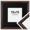 Ramme Horndal Valnød 15x15 cm - Passepartout Sort 9x9 cm