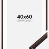 Ramme Horndal Valnød 40x60 cm - Passepartout Hvid 32,9x48,3 cm (A3+)