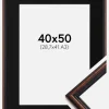 Ramme Horndal Valnød 40x50 cm - Passepartout Sort 29,7x42 cm (A3)