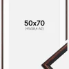 Ramme Horndal Valnød 50x70 cm - Passepartout Hvid 42x59,4 cm (A2)