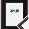 Ramme Horndal Valnød 20x25 cm - Passepartout Sort 15x20 cm