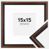 Ramme Horndal Valnød 15x15 cm - Passepartout Hvid 9x9 cm