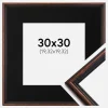 Ramme Horndal Valnød 30x30 cm - Passepartout Sort 8x8 inches