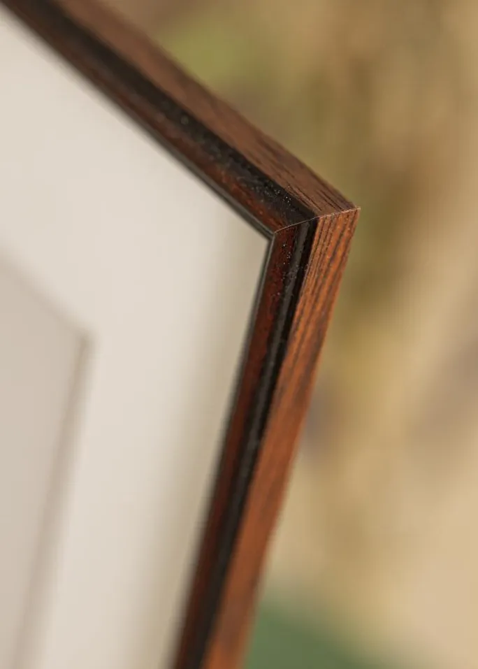 Ramme Horndal Valnød 20x25 cm - Passepartout Hvid 5x7 inches