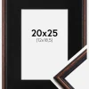 Ramme Horndal Valnød 20x25 cm - Passepartout Sort 13x19,5 cm