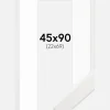 Ramme hvid træ 45x90 cm - Passepartout Hvid 23x70 cm