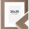 Ramme Juno Grå 20x25 cm - Passepartout Hvid 5x7 inches