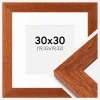 Ramme Juno Kirsebær 30x30 cm - Passepartout Hvid 8x8 inches