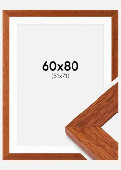 Ramme Juno Kirsebær 60x80 cm - Passepartout Hvid 52x72 cm