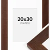 Ramme Juno Teak 20x30 cm - Passepartout Hvid 15x21 cm