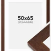 Ramme Juno Teak 50x65 cm - Passepartout Hvid 16x22 inches