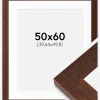 Ramme Juno Teak 50x60 cm - Passepartout Hvid 16x20 inches