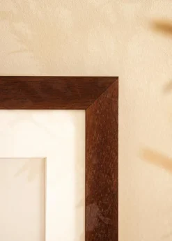 Ramme Juno Teak 28x35 cm - Passepartout Hvid 7x10 inches