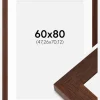 Ramme Juno Teak 60x80 cm - Passepartout Hvid 19x28 inches