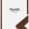 Ramme Juno Teak 70x100 cm - Passepartout Hvid 61x91,5 cm