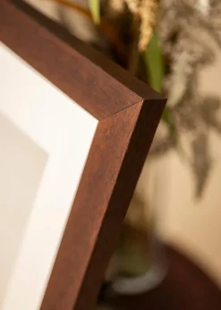 Ramme Juno Teak 20x20 cm - Passepartout Hvid 15x15 cm