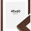 Ramme Juno Teak 45x60 cm - Passepartout Hvid 35x48 cm