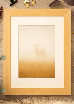 Ramme Juno Træ 40x50 cm - Passepartout Hvid 28x35 cm