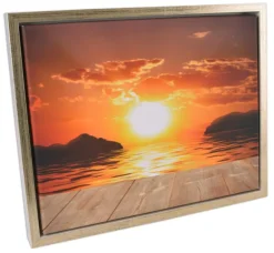 Ramme Kungsgården Lærred Hvid/Guld - Valgfri Størrelse - Svæveramme (svæveramme)