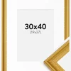 Ramme Lattice Guld 30x40 cm - Passepartout Hvid 20x28 cm